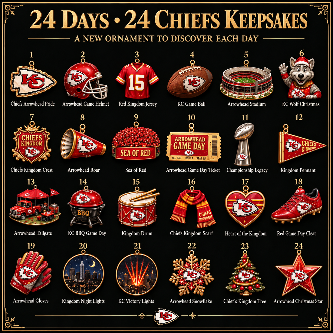Kansas City Chiefs Christmas Advent Calendar