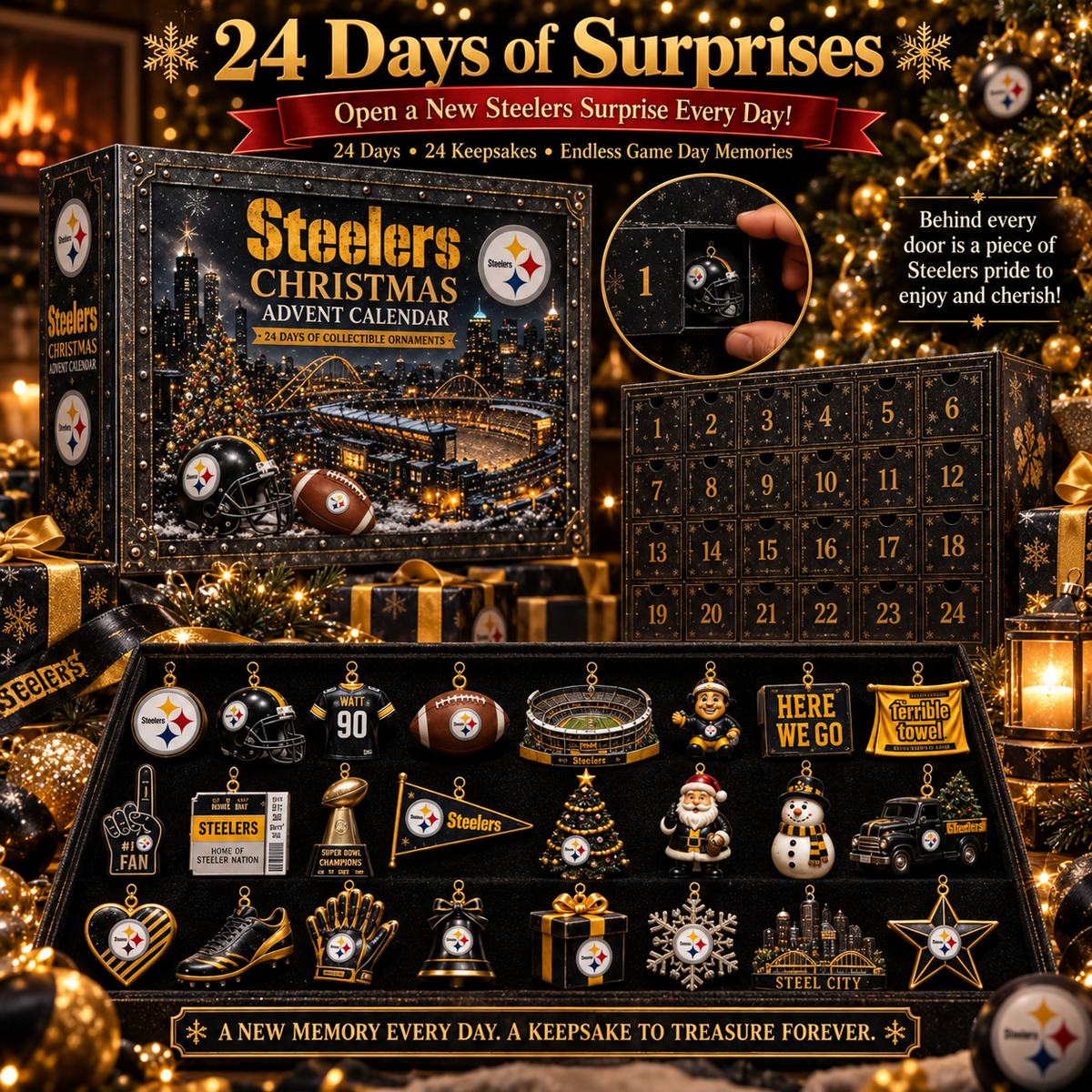 Pittsburgh Steelers Christmas Advent Calendar